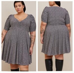 Torrid Black and White Mini Dress